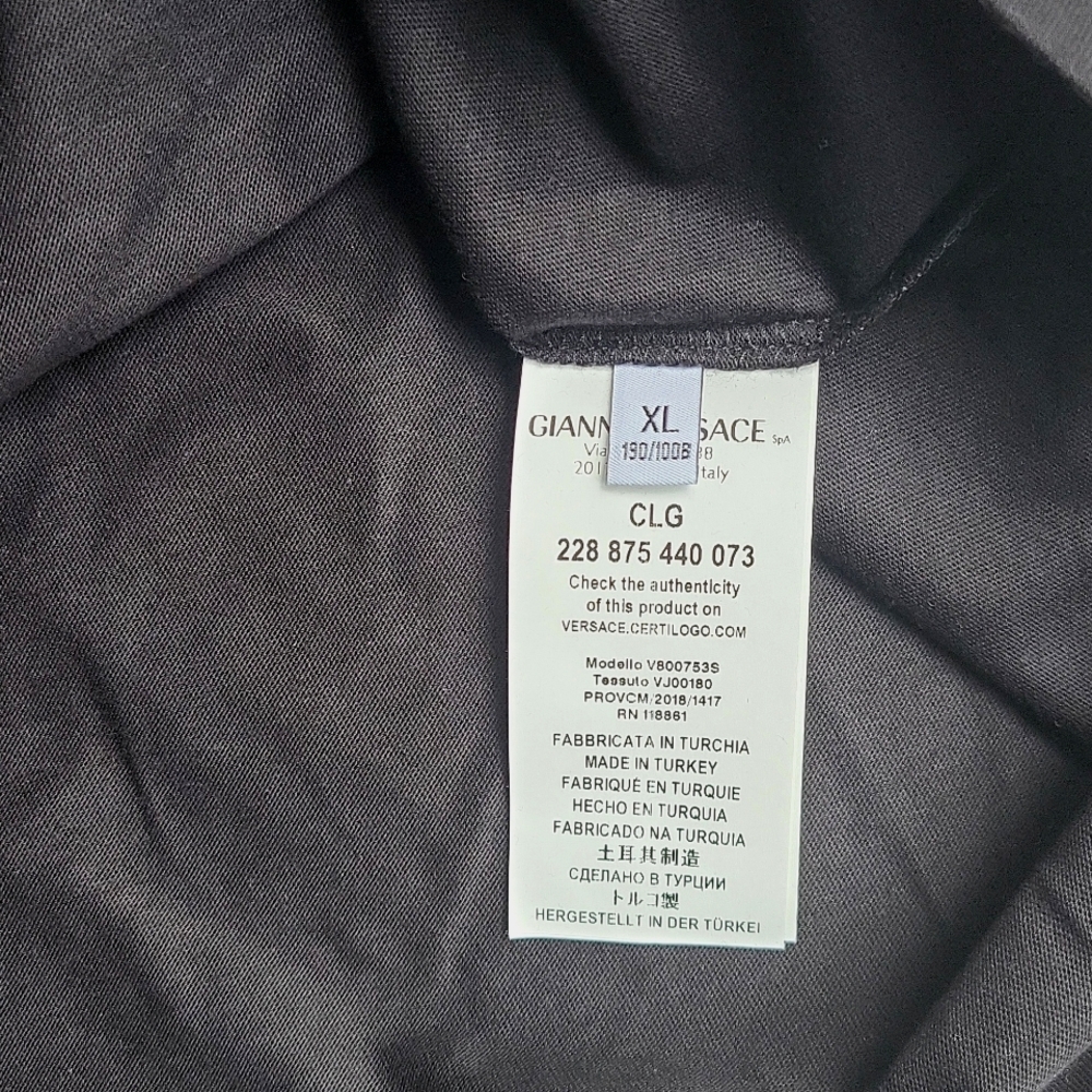 NWT$450 Versace Collection Embroidered Round LOGO 3 Button Polo Shirt - Picture 12 of 15